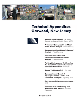 Technical Appendices Garwood, New Jersey