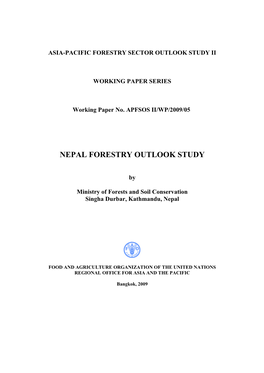 Nepal Forestry Outlook Study