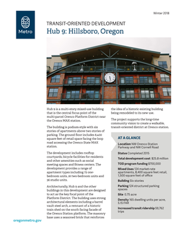 Hub 9: Hillsboro, Oregon