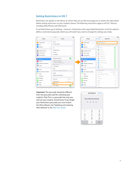 Setting Restrictions in Ios 7
