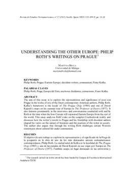 Understanding the Other Europe: Philip Roth's