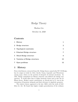 Hodge Theory