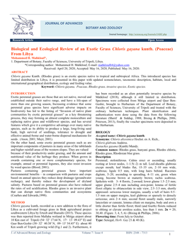 Preliminary Survey on the Bushmeat Sector in Nord-Ubangi