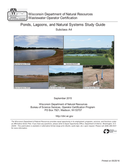 Ponds, Lagoons, and Natural Systems Study Guide Subclass A4