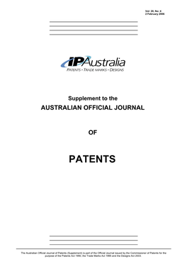 Australian Official Journal Of