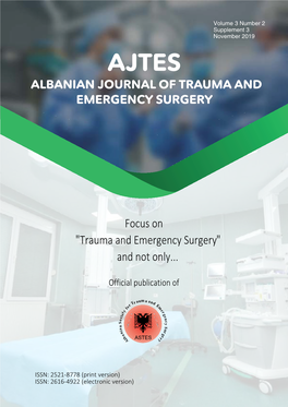3Rd Annual Albanian Congress of Trauma and Emergency Surgery | Abstracts Book