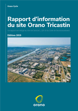 Rapport D'information Du Site Orano Tricastin