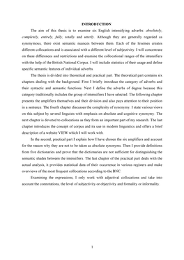 1 INTRODUCTION the Aim of This Thesis Is to Examine Six