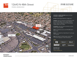 12643 N 48Th Street for LEASE PHOENIX, ARIZONA 85032