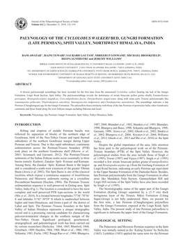 Palynology of the Cyclolobus Walkeri Bed