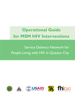 Operational Guide for MSM HIV Interventions
