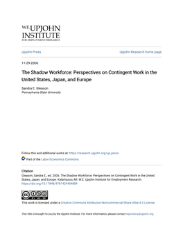 The Shadow Workforce: Perspectives on Contingent Work in the United States, Japan, and Europe