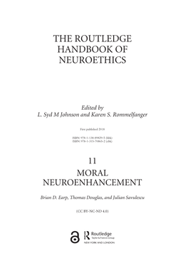 The Routledge Handbook of Neuroethics