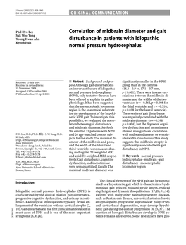 Correlation of Midbrain Diameter and Gait Disturbance in Patients With