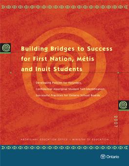 Building Bridges to Success for First Nation, Métis and Inuit Students