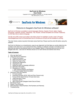 Seatools for Windows Guide