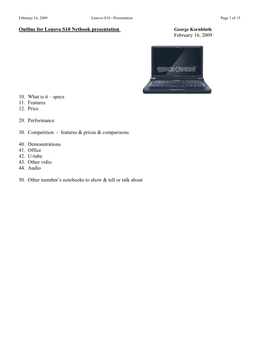 Lenovo Ideapad S10 - 423135U (Black) -- Specs