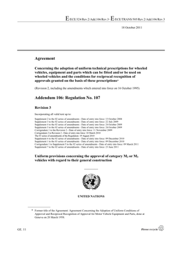 Agreement Addendum 106: Regulation No