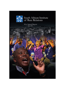 SOUTH AFRICAN INSTITUTE of RACE RELATIONS NPC 81St