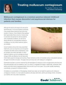 Treating Molluscum Contagiosum by Heather Volkman, D.O