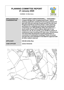 PLANNING COMMITTEE REPORT 21 January 2020