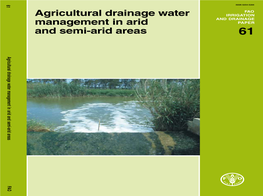Agricultural Drainage Water Management in Arid and Semi-Arid