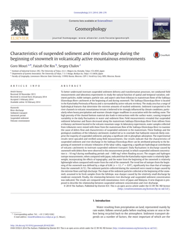 Characteristics of Suspended Sediment and River Discharge During the Beginning of Snowmelt in Volcanically Active Mountainous Environments