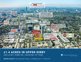 ±1.4 Acres in Upper Kirby 2801 & 2811 Kirby Dr / Houston, Tx 77098