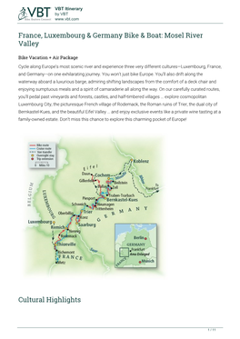 Bike to Rodemack / Picnic Lunch / Remich, Luxembourg After Breakfast, Cycle Along the Mosel River on a Quiet Bike Path