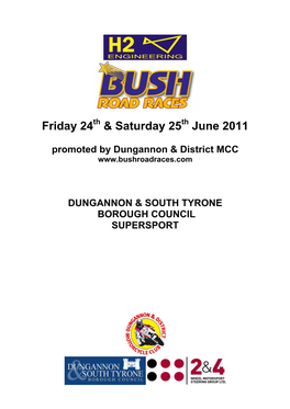 Friday 24 & Saturday 25 June 2011