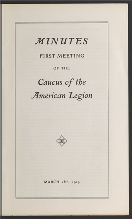 MTJVUTES Caucus of the American 'Legion