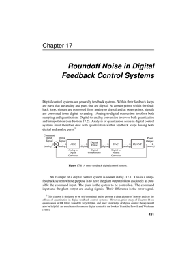 Roundoff Noise in Digital Feedback Control Systems