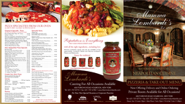 Mamma Lombardi's Restaurant | Lombardi Caterers