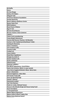 4H Raffle Aerus Air Gun Range Airline ATV Riders Allagash Tails