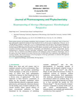 Bioprospecting of Moringa (Moringaceae): Microbiological Perspective