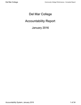 Del Mar College Accountability Report