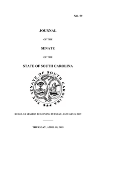 Journal Senate State of South Carolina