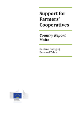 Support for Farmers' Cooperatives Country Report Malta