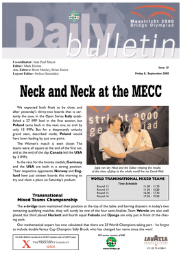 Neck and Neck at the MECC