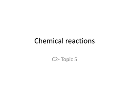 Chemical Reactions