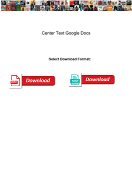 Center Text Google Docs