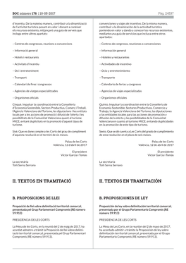 Ii. Textos En Tramitación Ii. Textos En Tramitació