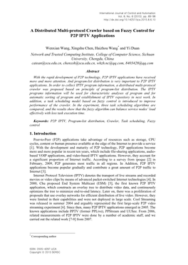 A Distributed Multi-Protocol Crawler Based on Fuzzy Control for P2P IPTV Applications