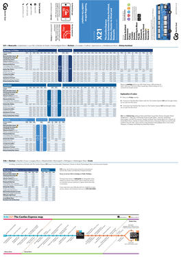 X46|X21 the Castles Express Map Information Metro Station