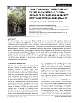 Using Tourism to Conserve the Mist Forests and Mysterious Cultural Heritage of the Blue and John Crow Mountains National Park, Jamaica