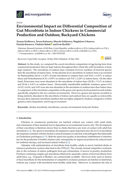 Environmental Impact on Differential Composition of Gut Microbiota In