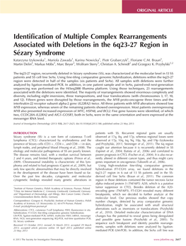 Identification of Multiple Complex Rearrangements Associated With