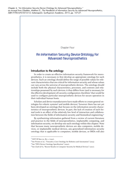 The Handbook of Information Security for Advanced Neuroprosthetics, ISBN 978-0-692-50161-0, Indianapolis: Synthypnion Academic, 2015, Pp