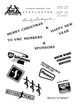 Victorian Marathon Club Newsletter