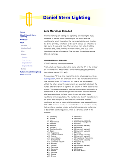 Lens Markings Decoded